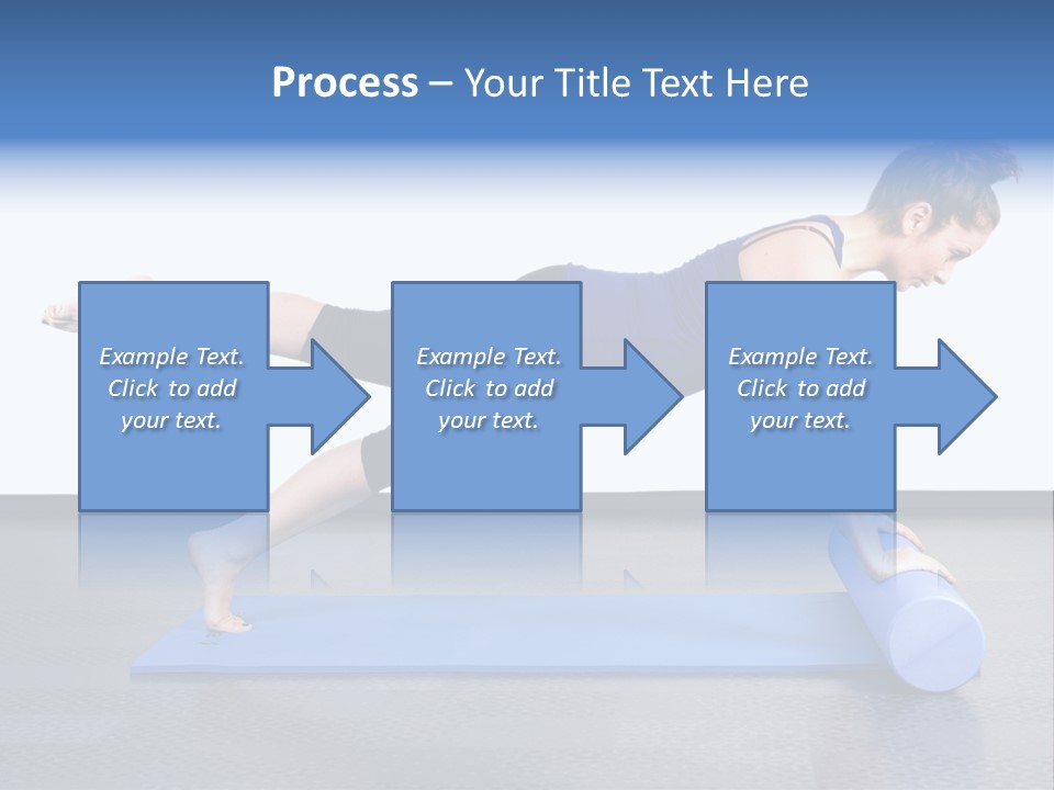 Trainer Woman Blue PowerPoint Template