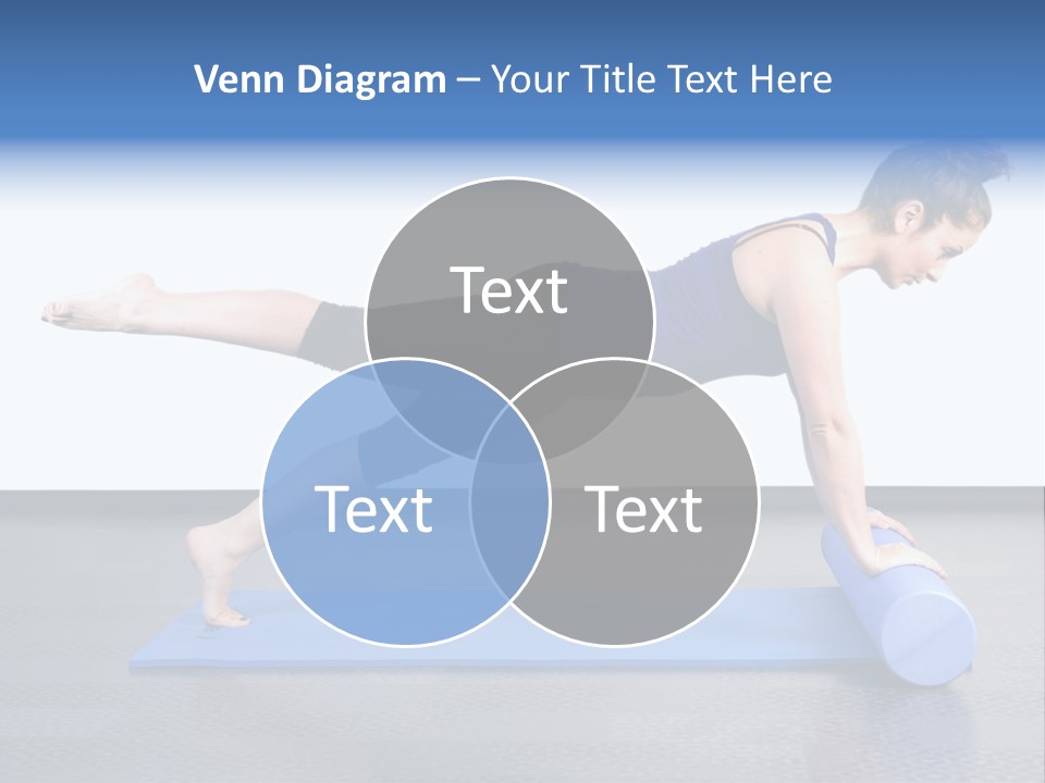 Trainer Woman Blue PowerPoint Template