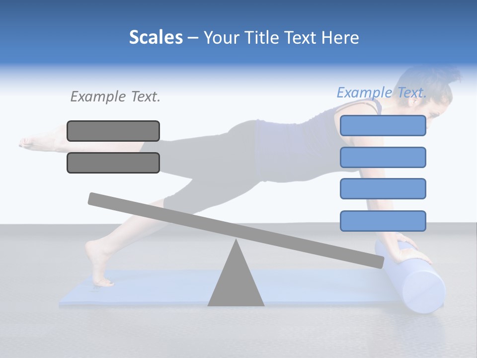 Trainer Woman Blue PowerPoint Template