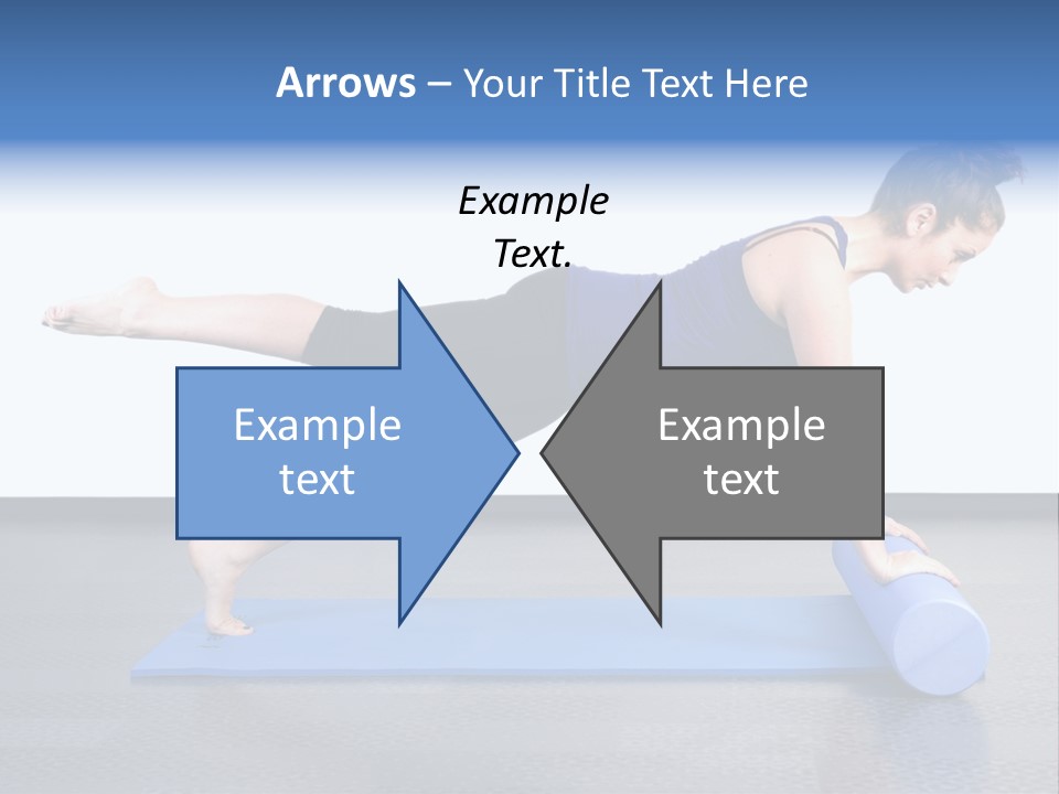 Trainer Woman Blue PowerPoint Template