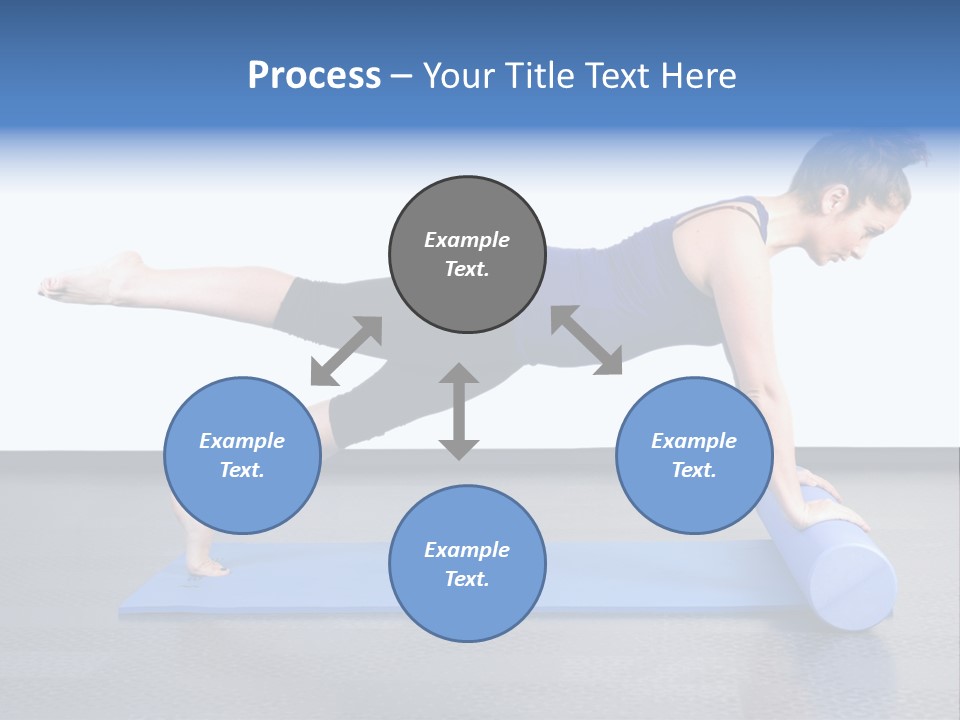 Trainer Woman Blue PowerPoint Template