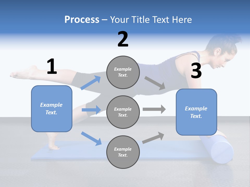 Trainer Woman Blue PowerPoint Template