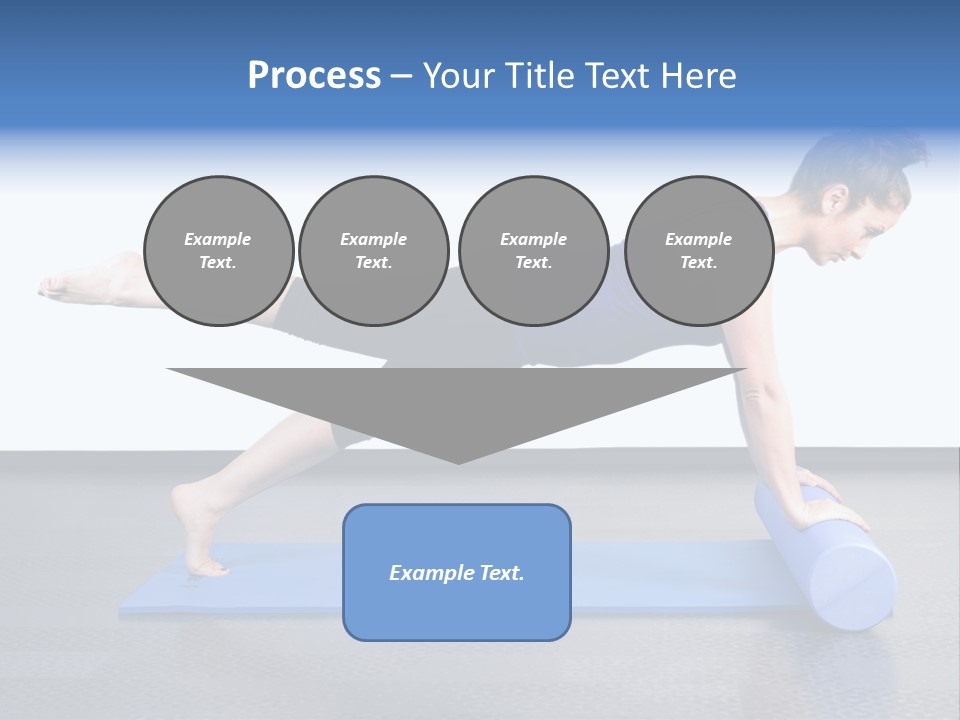 Trainer Woman Blue PowerPoint Template