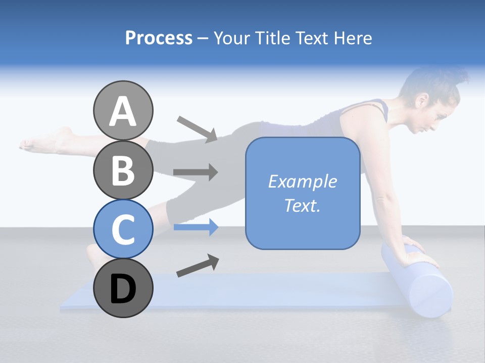 Trainer Woman Blue PowerPoint Template