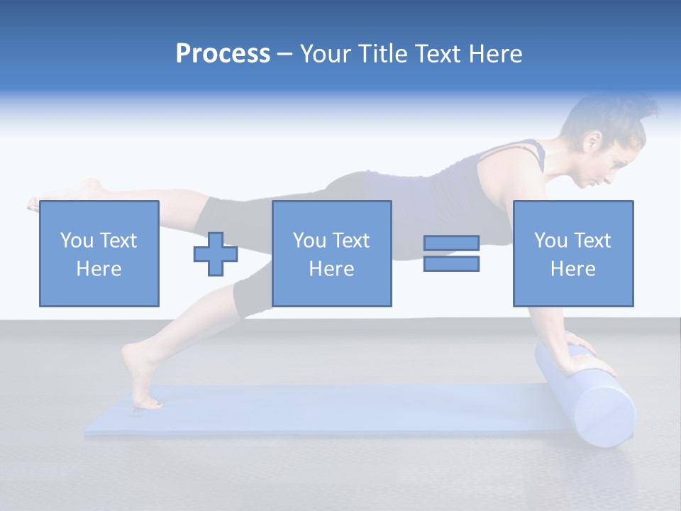 Trainer Woman Blue PowerPoint Template