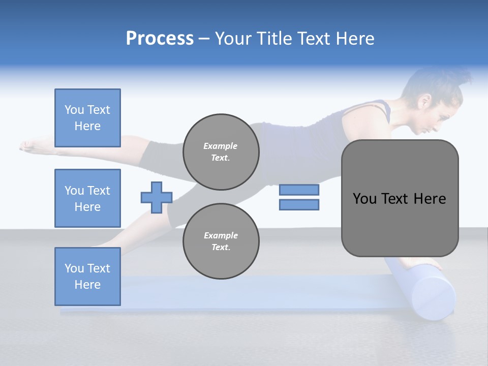 Trainer Woman Blue PowerPoint Template