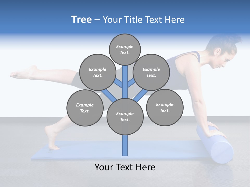 Trainer Woman Blue PowerPoint Template