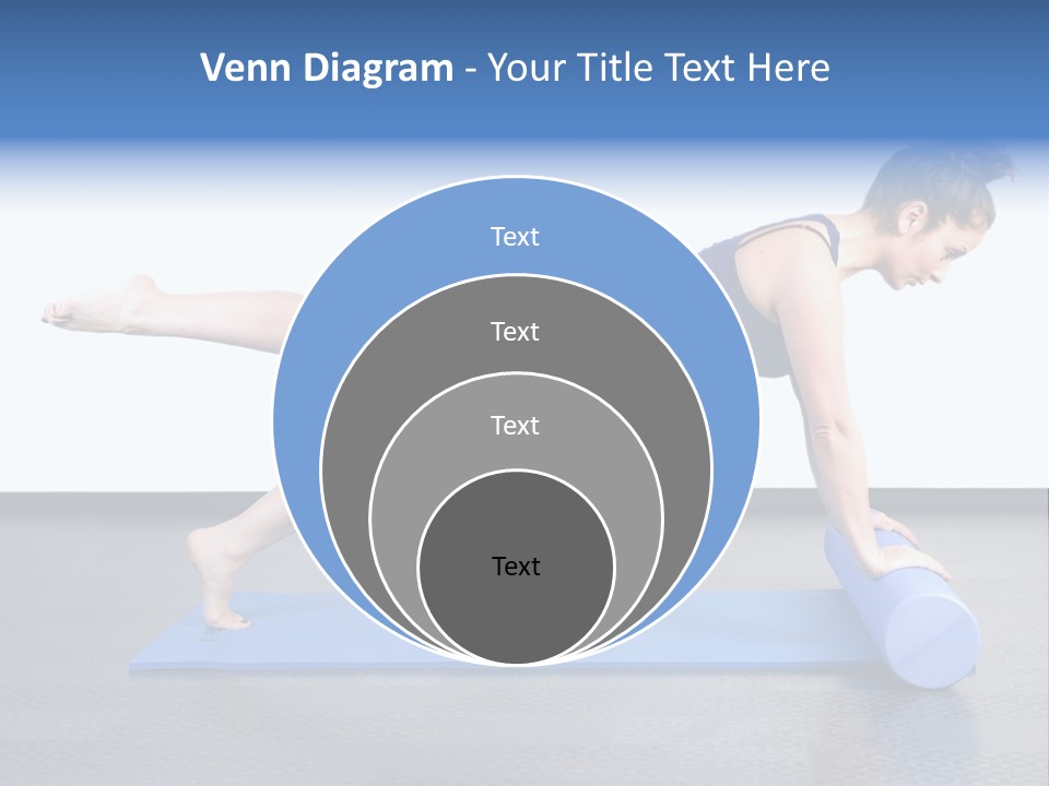 Trainer Woman Blue PowerPoint Template