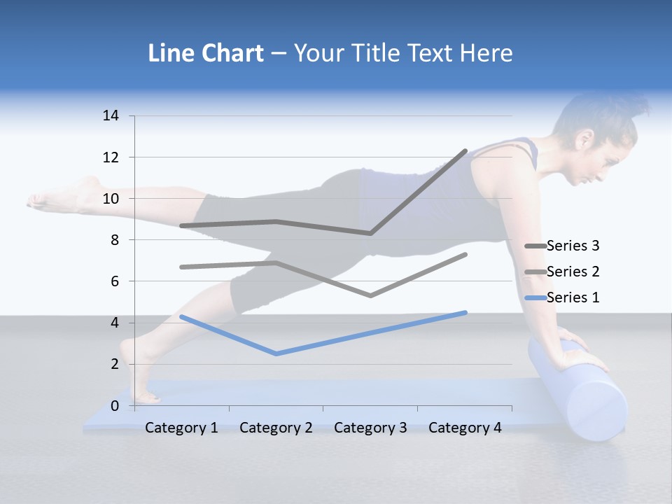 Trainer Woman Blue PowerPoint Template