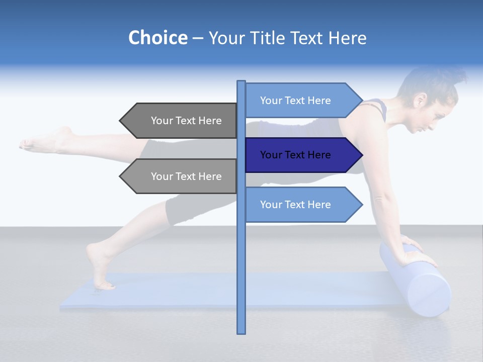 Trainer Woman Blue PowerPoint Template