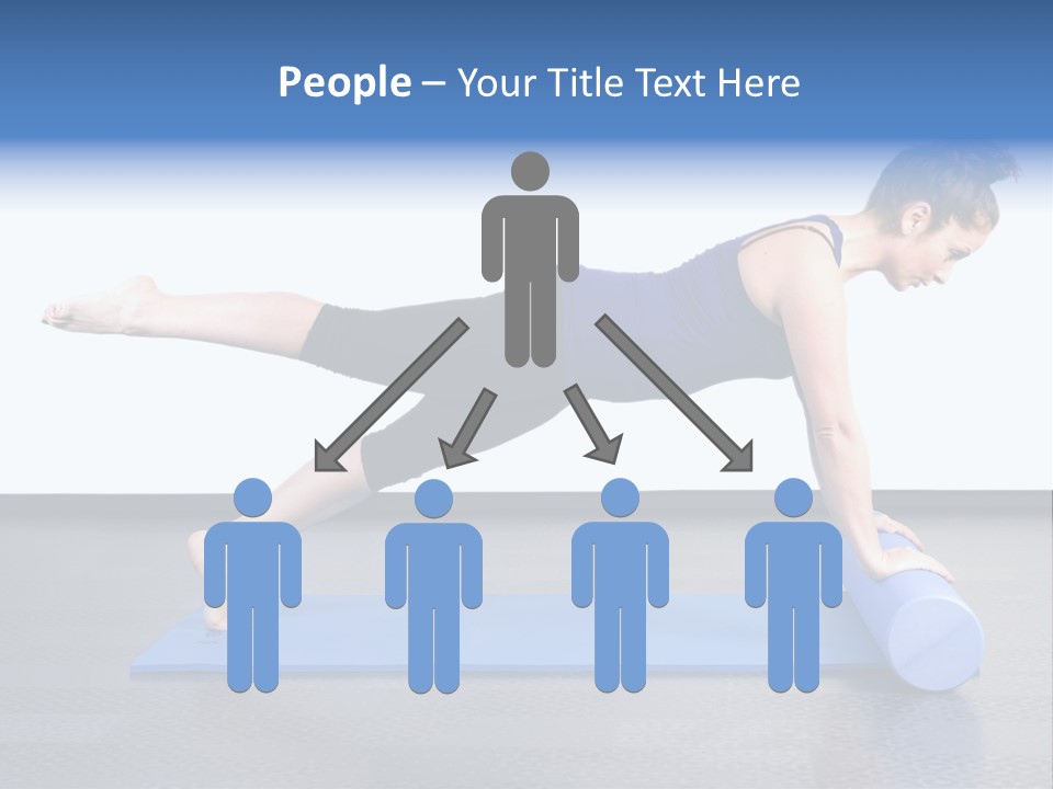 Trainer Woman Blue PowerPoint Template