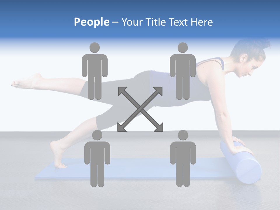 Trainer Woman Blue PowerPoint Template