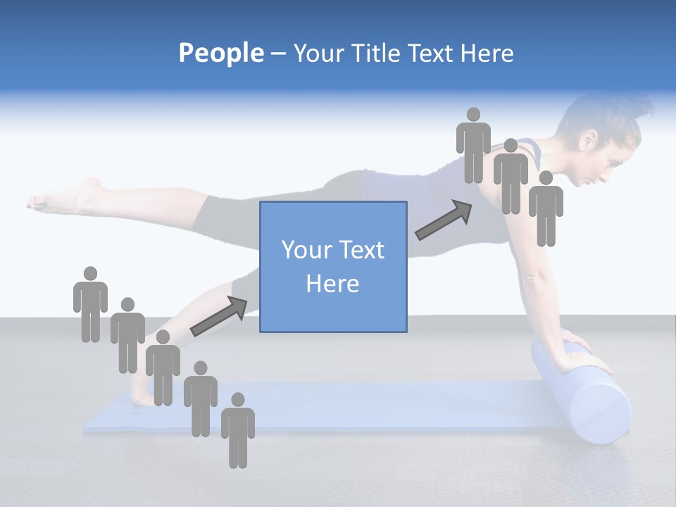 Trainer Woman Blue PowerPoint Template