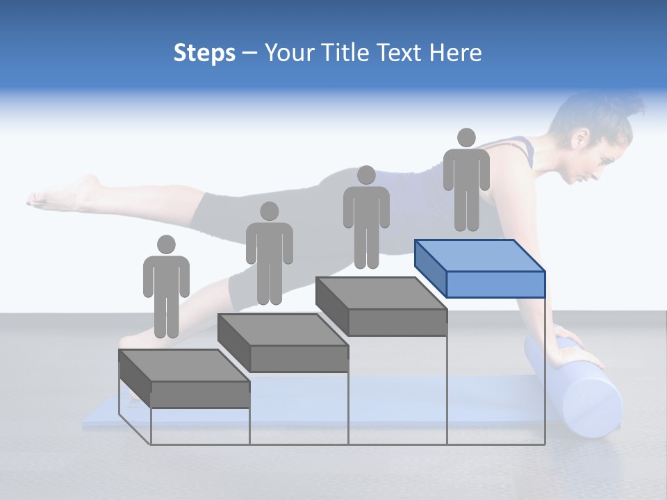 Trainer Woman Blue PowerPoint Template