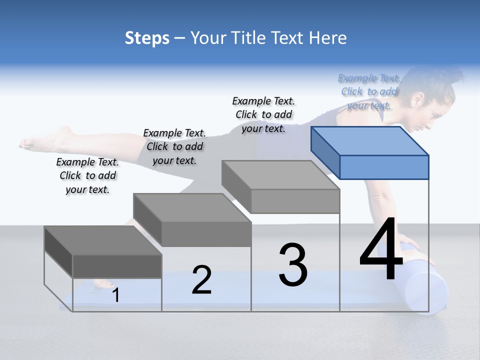 Trainer Woman Blue PowerPoint Template