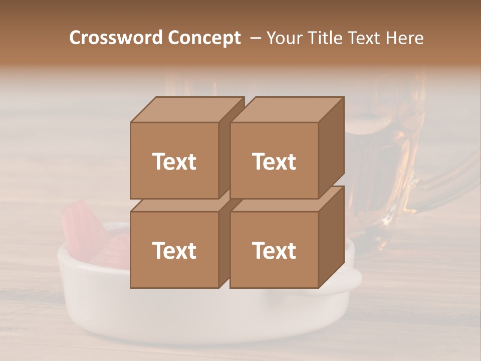 A Mug Of Beer And Onion Slices On A Table PowerPoint Template