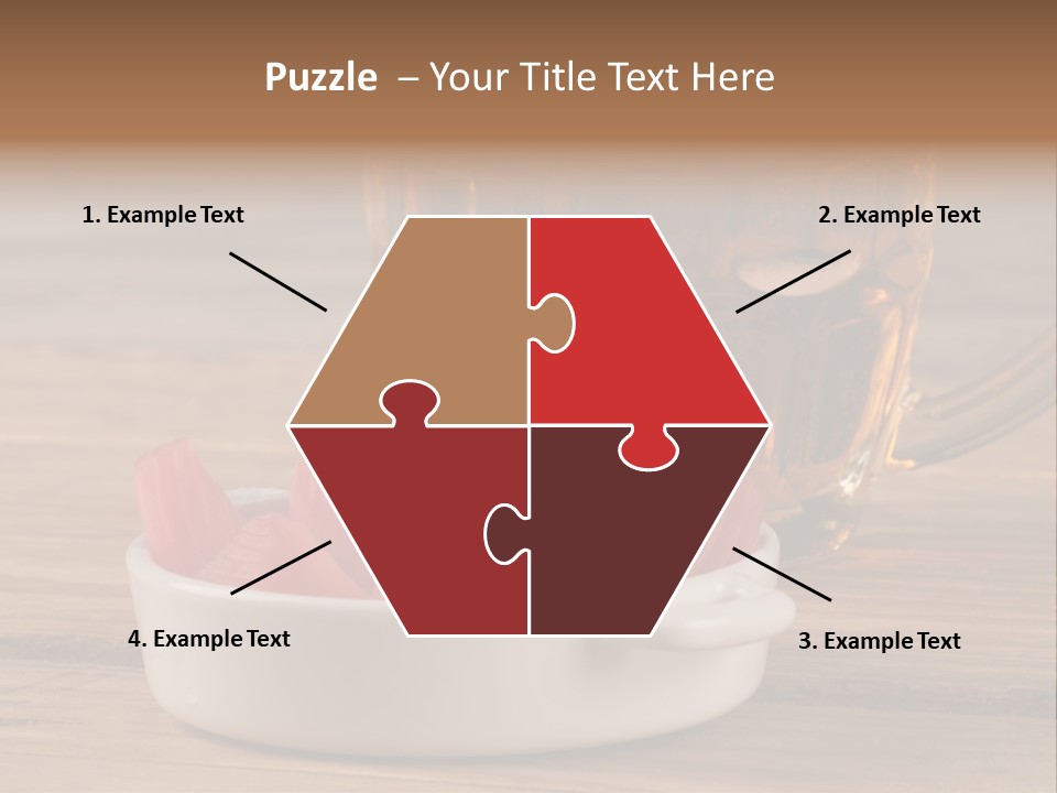 A Mug Of Beer And Onion Slices On A Table PowerPoint Template