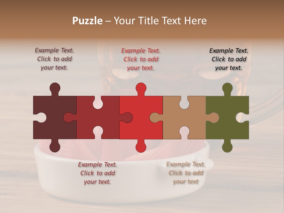 A Mug Of Beer And Onion Slices On A Table PowerPoint Template