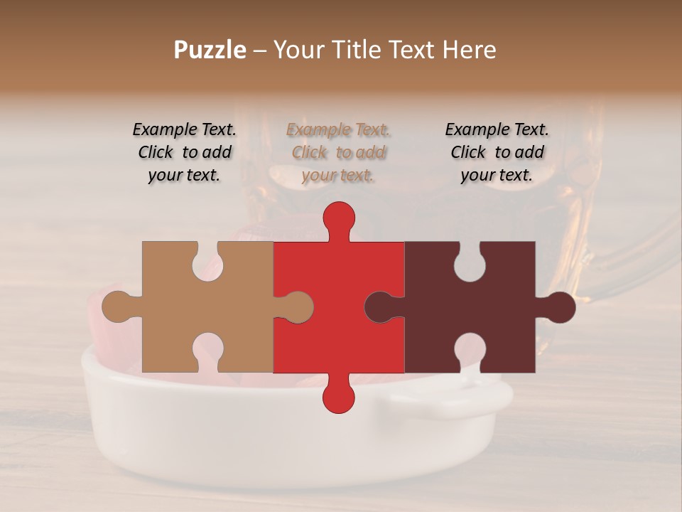 A Mug Of Beer And Onion Slices On A Table PowerPoint Template