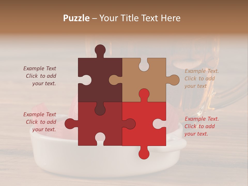 A Mug Of Beer And Onion Slices On A Table PowerPoint Template