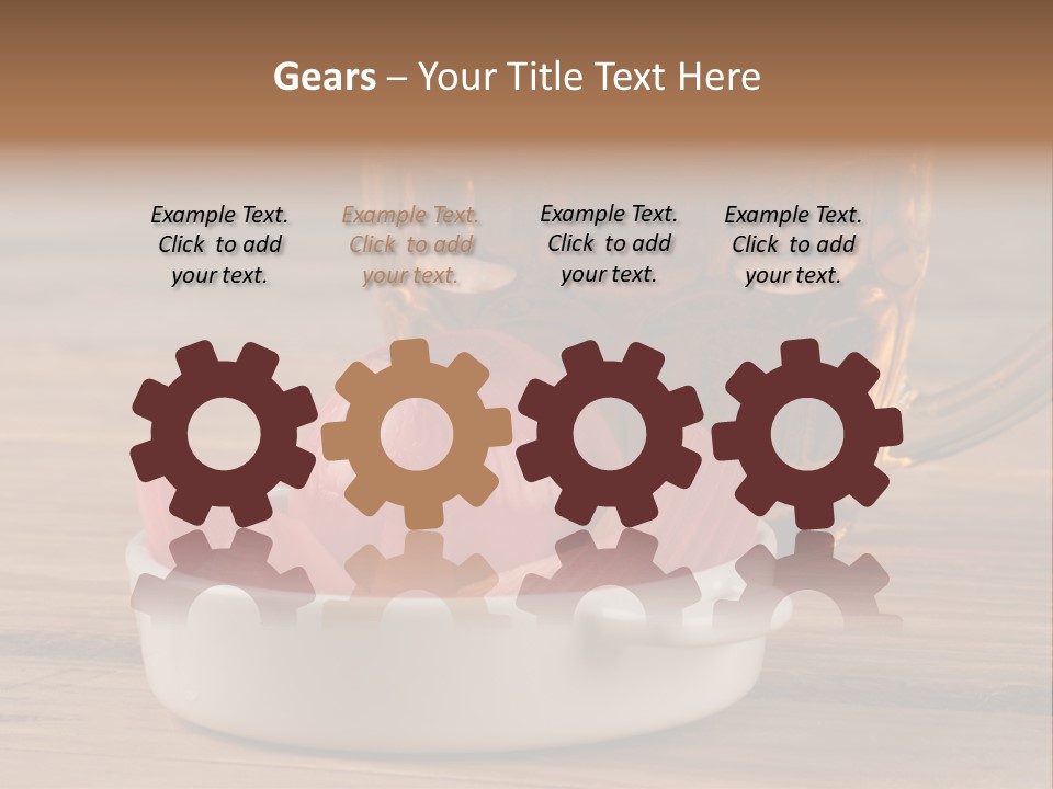 A Mug Of Beer And Onion Slices On A Table PowerPoint Template