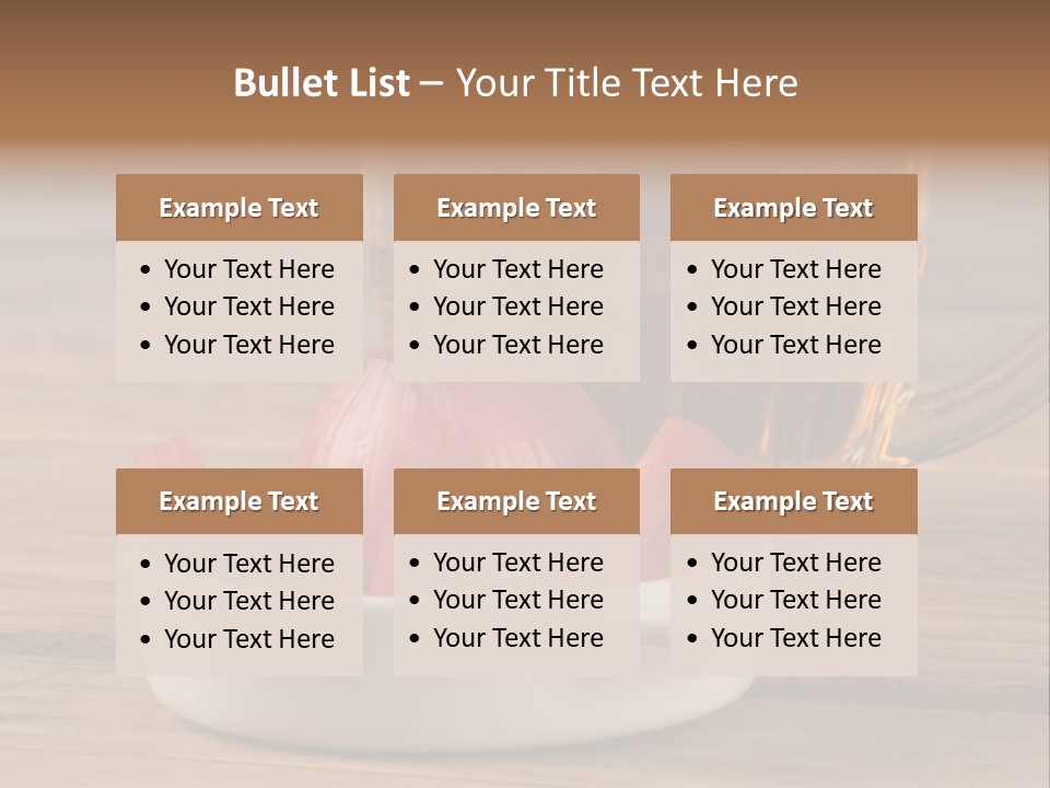 A Mug Of Beer And Onion Slices On A Table PowerPoint Template
