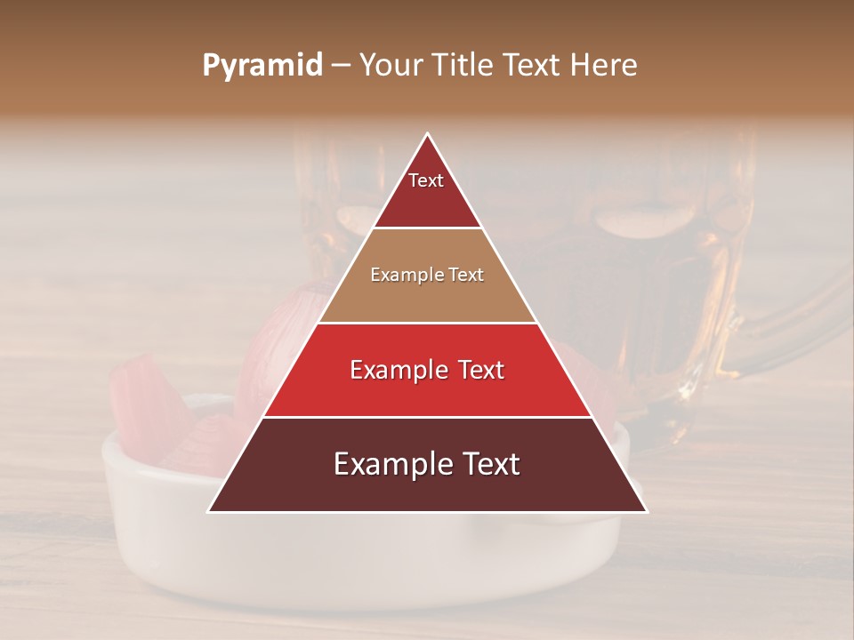 A Mug Of Beer And Onion Slices On A Table PowerPoint Template