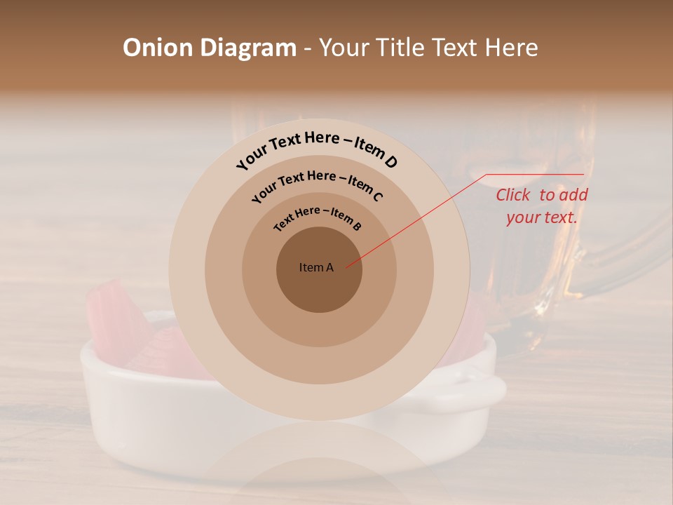 A Mug Of Beer And Onion Slices On A Table PowerPoint Template