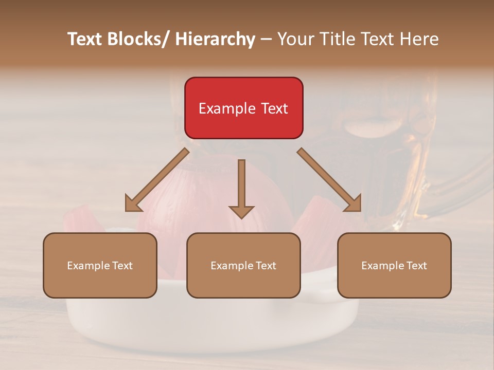 A Mug Of Beer And Onion Slices On A Table PowerPoint Template