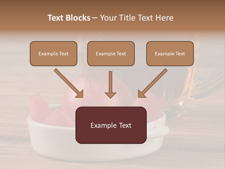 A Mug Of Beer And Onion Slices On A Table PowerPoint Template