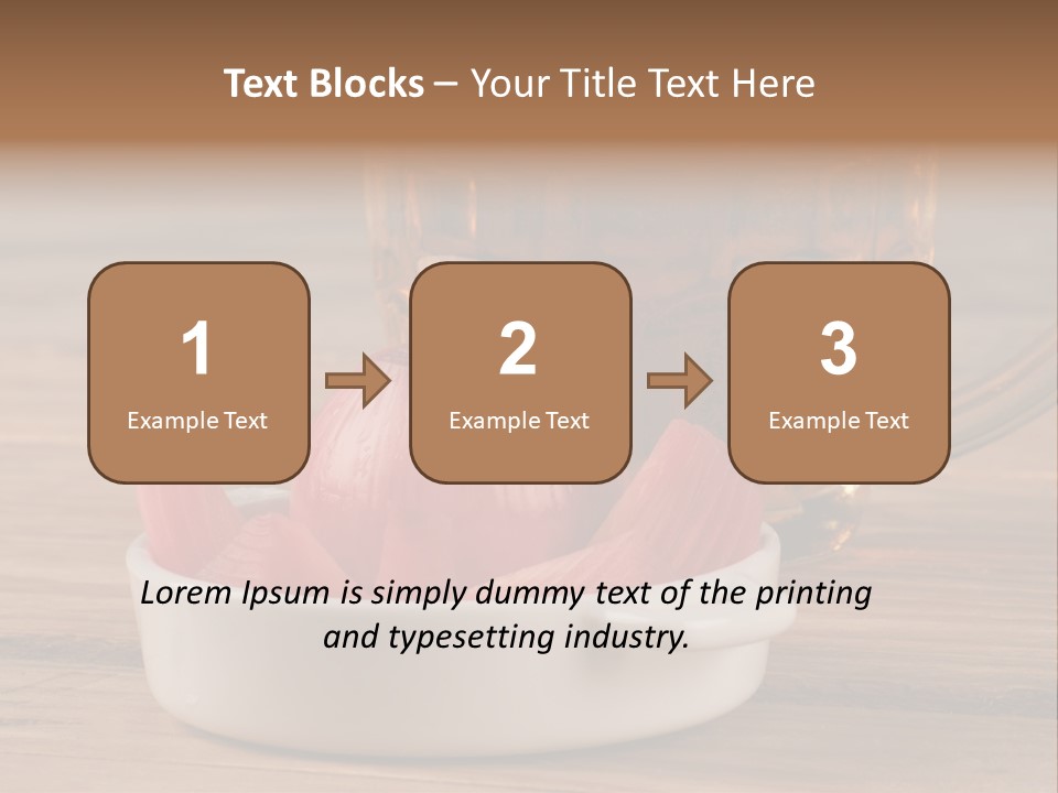 A Mug Of Beer And Onion Slices On A Table PowerPoint Template