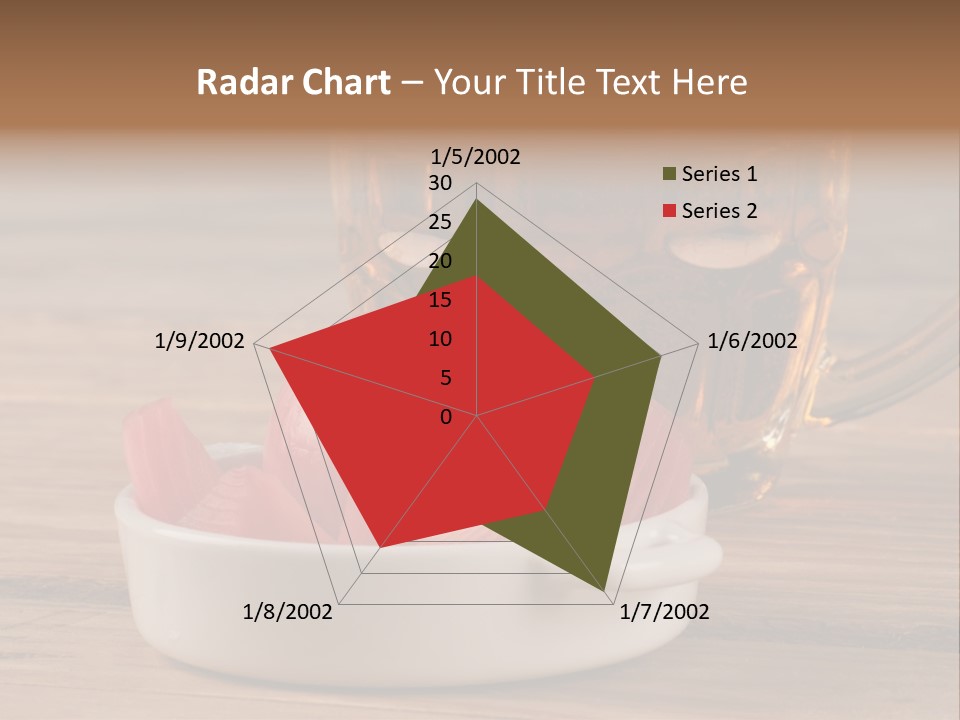 A Mug Of Beer And Onion Slices On A Table PowerPoint Template