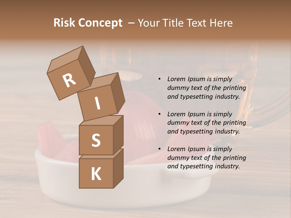 A Mug Of Beer And Onion Slices On A Table PowerPoint Template