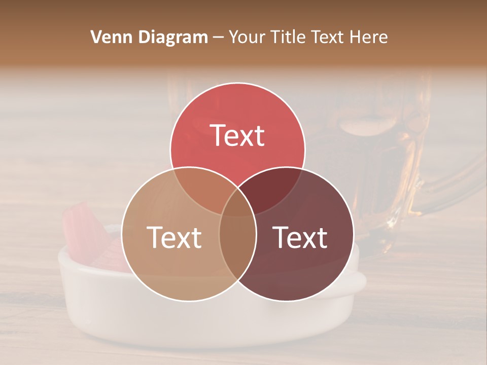 A Mug Of Beer And Onion Slices On A Table PowerPoint Template