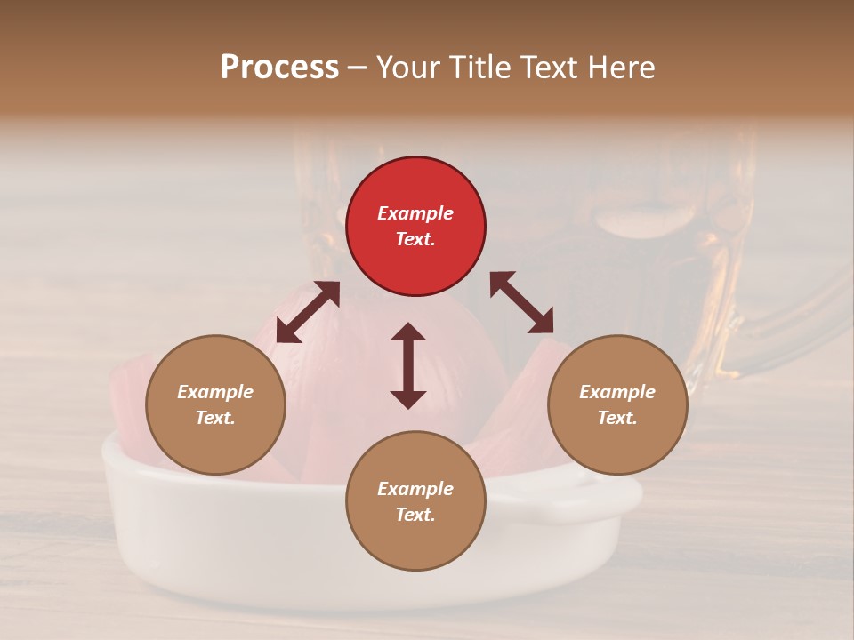 A Mug Of Beer And Onion Slices On A Table PowerPoint Template