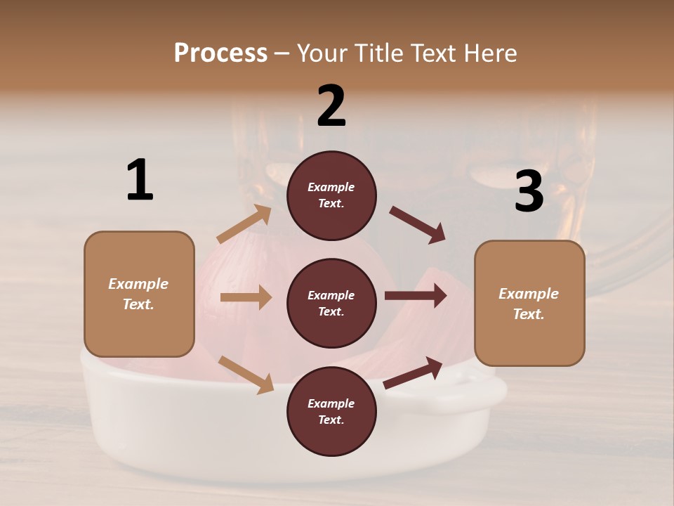 A Mug Of Beer And Onion Slices On A Table PowerPoint Template