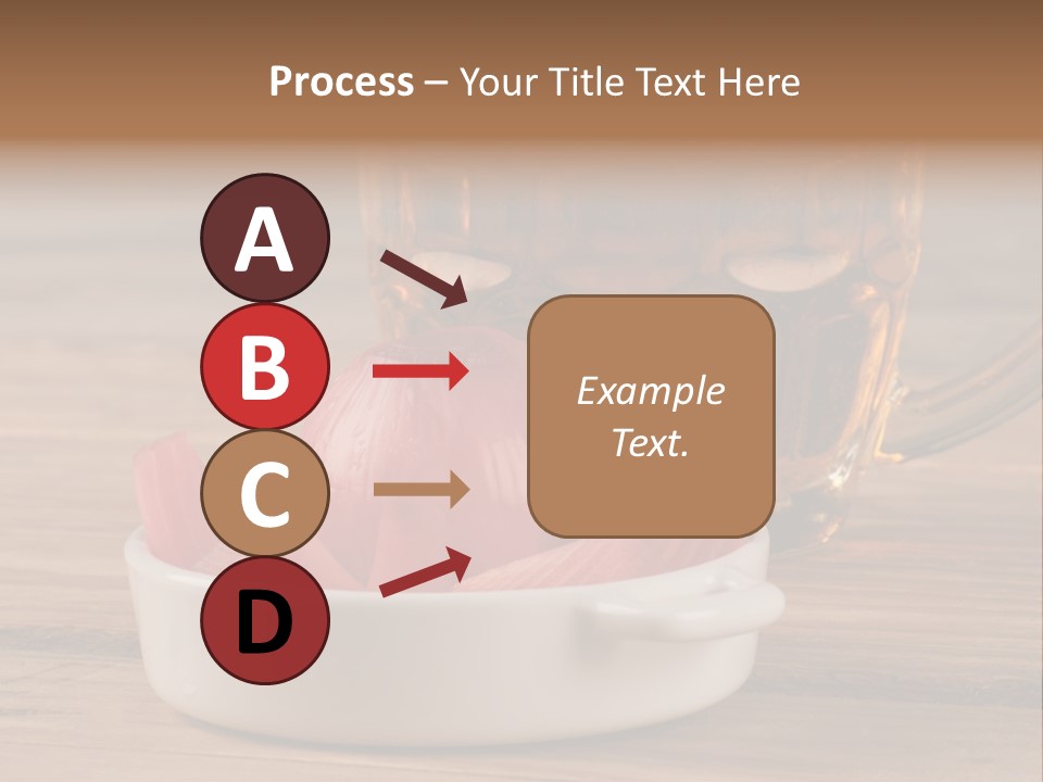 A Mug Of Beer And Onion Slices On A Table PowerPoint Template