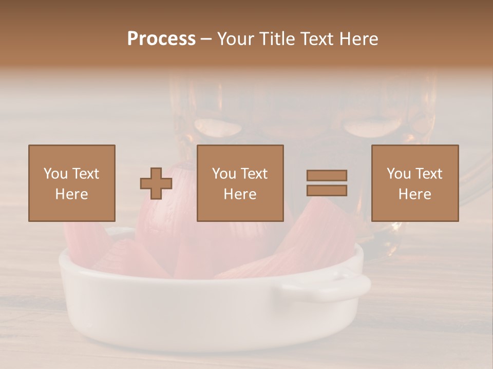 A Mug Of Beer And Onion Slices On A Table PowerPoint Template