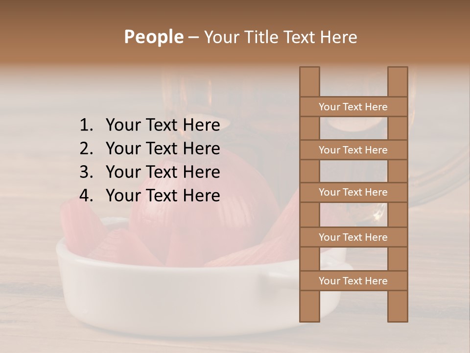 A Mug Of Beer And Onion Slices On A Table PowerPoint Template