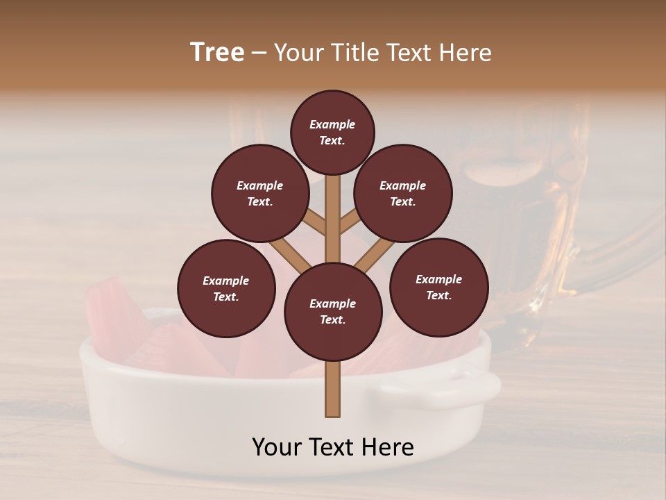 A Mug Of Beer And Onion Slices On A Table PowerPoint Template