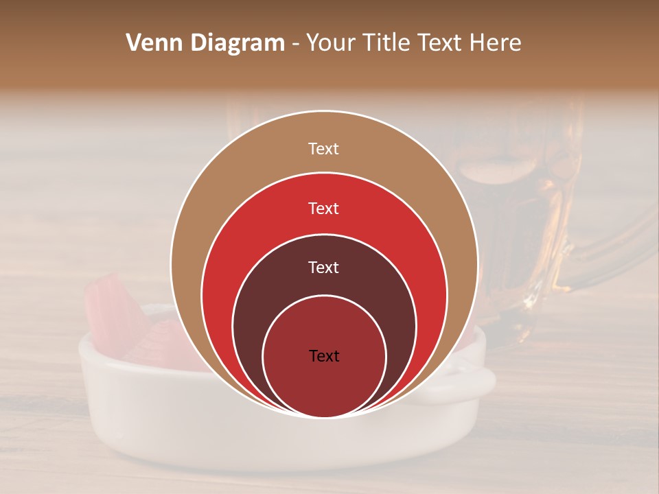 A Mug Of Beer And Onion Slices On A Table PowerPoint Template