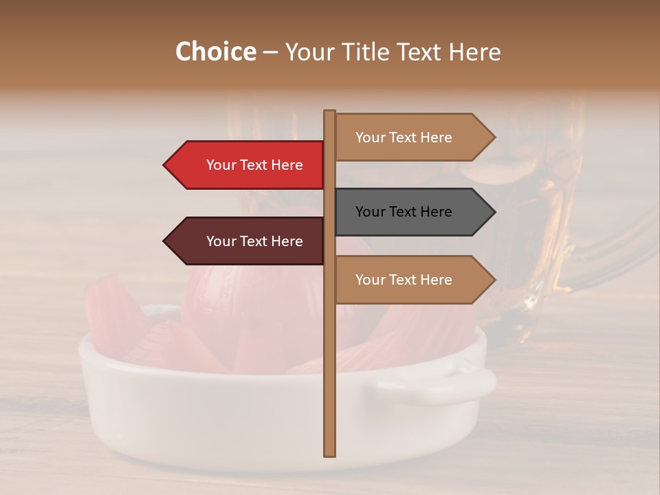 A Mug Of Beer And Onion Slices On A Table PowerPoint Template