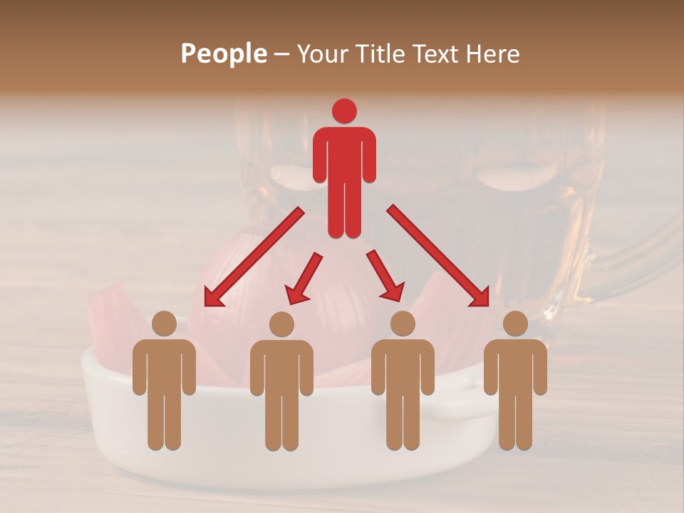 A Mug Of Beer And Onion Slices On A Table PowerPoint Template