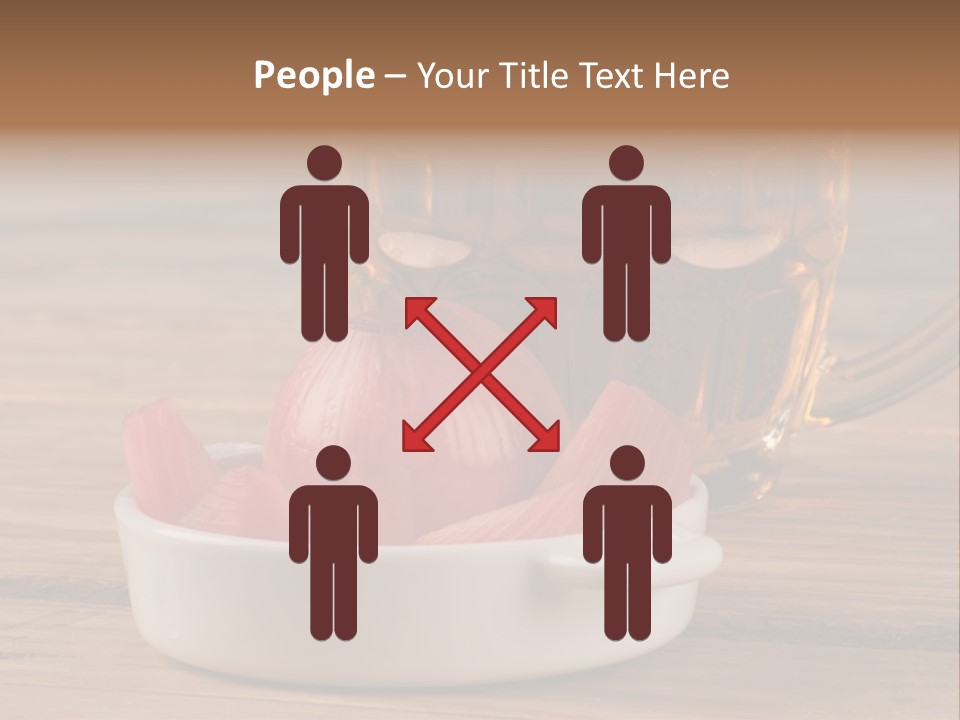 A Mug Of Beer And Onion Slices On A Table PowerPoint Template