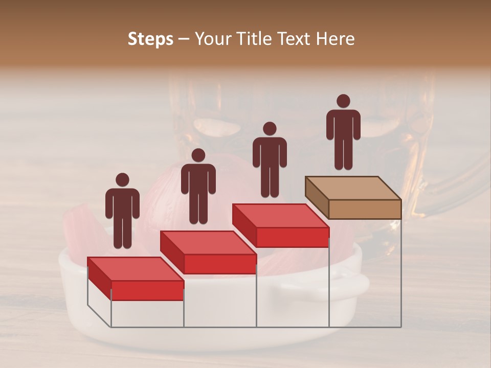 A Mug Of Beer And Onion Slices On A Table PowerPoint Template