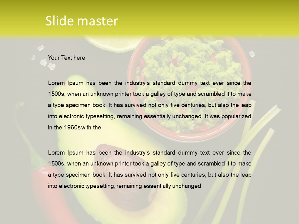 Onion Guacamole Nacho PowerPoint Template