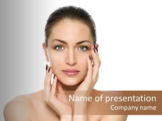 Cosmetics Studio Person PowerPoint Template