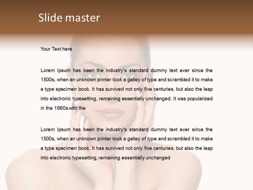 Cosmetics Studio Person PowerPoint Template