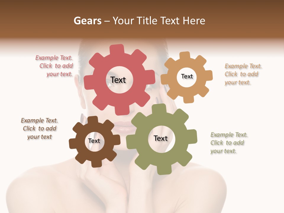 Cosmetics Studio Person PowerPoint Template