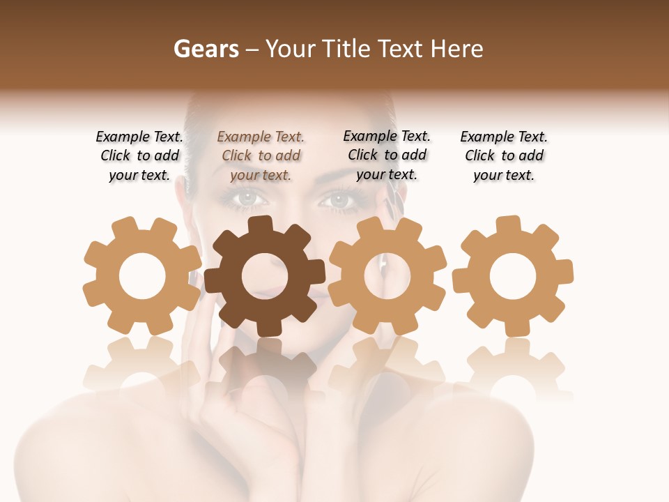 Cosmetics Studio Person PowerPoint Template